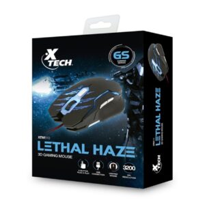 MOUSE GAMER XTECH XTM610 LETHAL HAZE LED + 3200DPI 6 BOTONES RETROILUMINADO