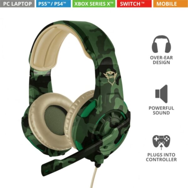 AURICULAR GAMER GXT310C RADIUS TRUST JUNGLE - Imagen 2