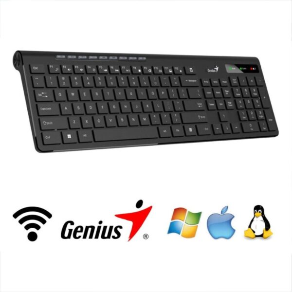 Teclado Wireless Genius Slimstar 7230 Black - Imagen 2