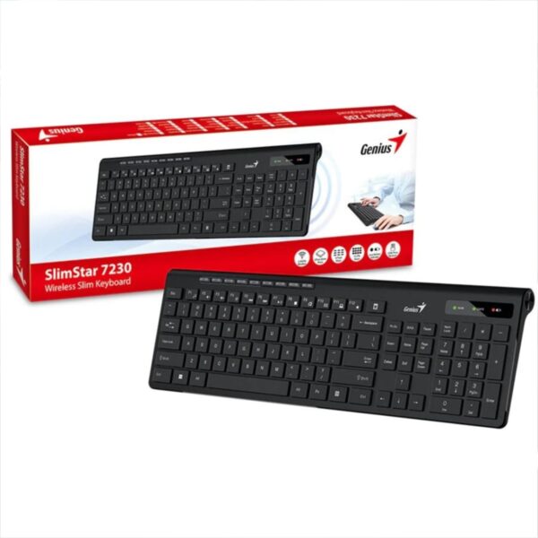 Teclado Wireless Genius Slimstar 7230 Black