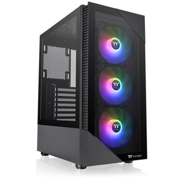 PC Gabinete view 200 tg negro - argb c/ vidrio temp THERMALTAKE FAN X 3 rgb