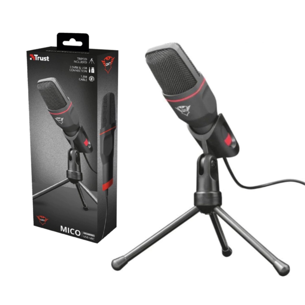 Micrófono + Trípode USB TRUST MICO GXT