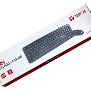 Combo Teclado y Mouse Teros TE-4062N USB Cable Black