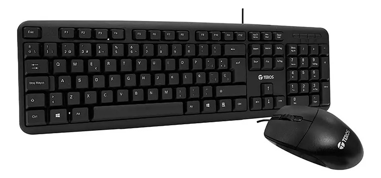 Combo Teclado y Mouse Teros TE-4062N USB Cable Black - Imagen 2
