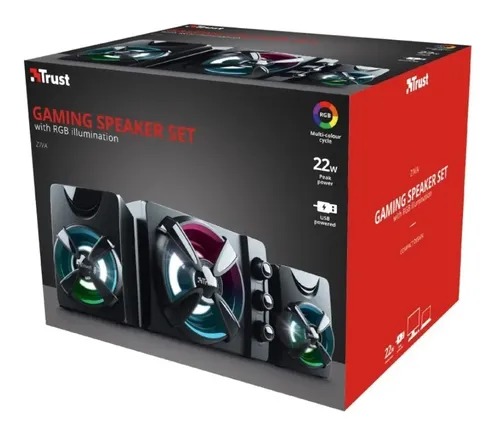 PARLANTE GAMER RGB 22W TRUST ZIVA